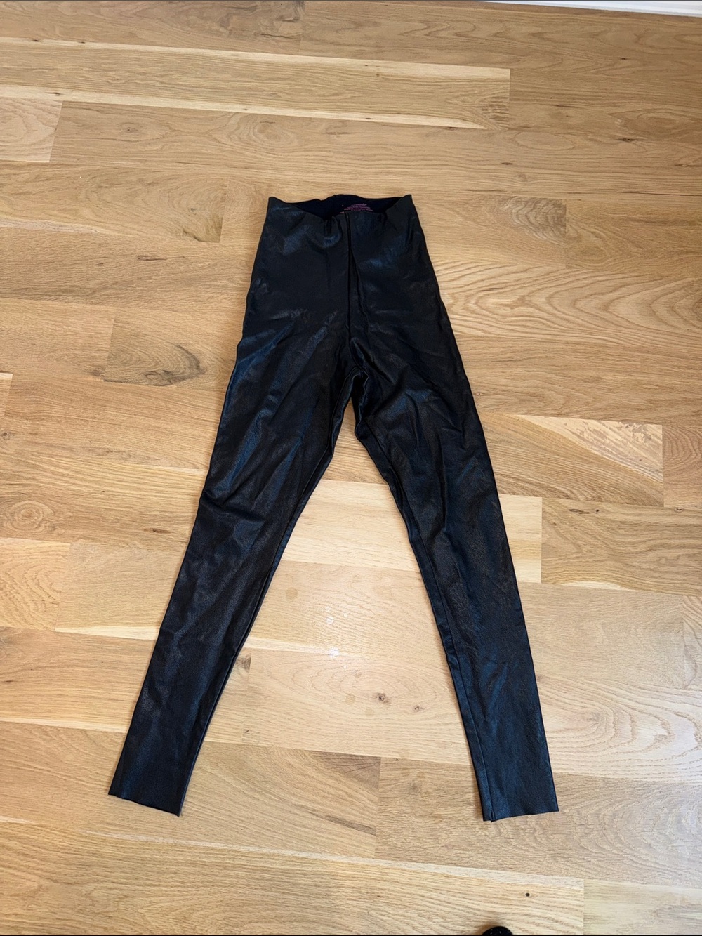 Commando Black Leggings with Pink Logo Print